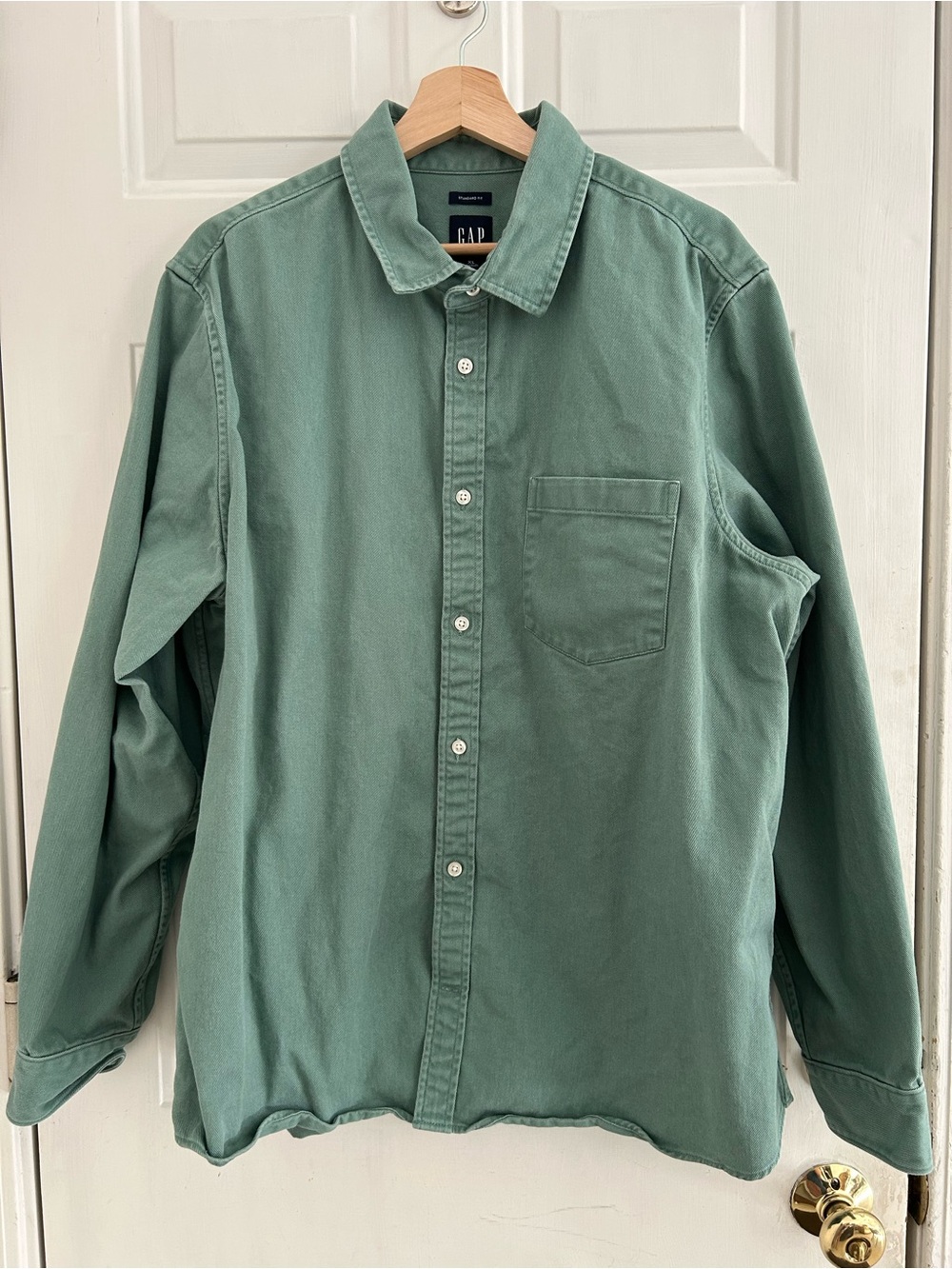 GAP Men's Sage Green Button-Down Shirt